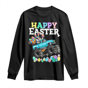 Boys Happy Easter Bunny Monster Truck Long Sleeve Shirt Eggs Cool Rabbit Car Lovers Toddler TS10 Black Print Your Wear