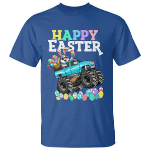 Boys Happy Easter Bunny Monster Truck T Shirt Eggs Cool Rabbit Car Lovers Toddler TS10 Royal Blue Print Your Wear