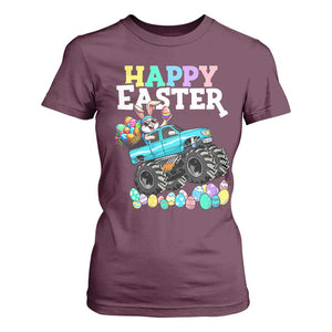 Boys Happy Easter Bunny Monster Truck T Shirt For Women Eggs Cool Rabbit Car Lovers Toddler TS10 Maroon Print Your Wear