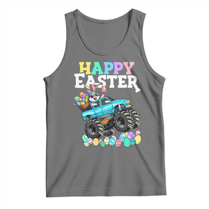 Boys Happy Easter Bunny Monster Truck Tank Top Eggs Cool Rabbit Car Lovers Toddler TS10 Black Heather Print Your Wear