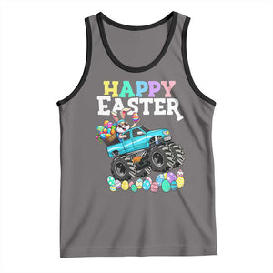 Boys Happy Easter Bunny Monster Truck Tank Top Eggs Cool Rabbit Car Lovers Toddler TS10 Deep Heather Black Print Your Wear