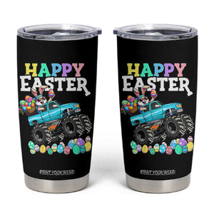 Boys Happy Easter Bunny Monster Truck Tumbler Cup Eggs Cool Rabbit Car Lovers Toddler TS10 Black Print Your Wear