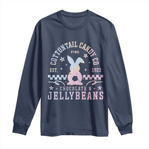 Cottontail Candy Company Easter Long Sleeve Shirt Carrot Bunny Rabbit Family Matching TS10 Navy Print Your Wear