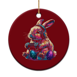 Gamer Rabbit Ceramic Ornament Cute Bunny Gaming Eggs Funny Video Games Easter TS10 1pc Red Print Your Wear