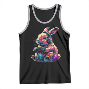 Gamer Rabbit Tank Top Cute Bunny Gaming Eggs Funny Video Games Easter TS10 Black Athletic Heather Print Your Wear