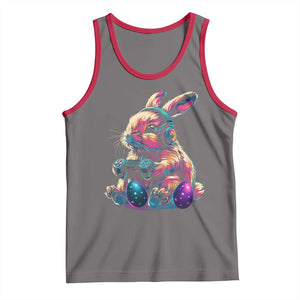 Gamer Rabbit Tank Top Cute Bunny Gaming Eggs Funny Video Games Easter TS10 Deep Heather Red Print Your Wear