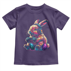 Gamer Rabbit Toddler T Shirt Cute Bunny Gaming Eggs Funny Video Games Easter TS10 Purple Print Your Wear