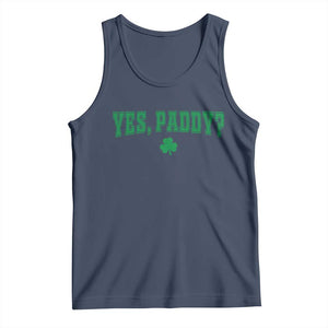 Yes Paddy Funny St Patricks Day Tank Top Shamrock Irish Girls TS10 Navy Print Your Wear
