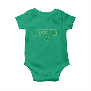 Leprecunt Shamrock Baby Onesie St Patricks Day Funny Irish Adult Humor TS10 Irish Green Print Your Wear