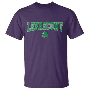 Leprecunt Shamrock T Shirt St Patricks Day Funny Irish Adult Humor TS10 Purple Print Your Wear