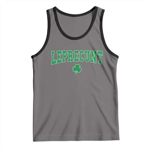 Leprecunt Shamrock Tank Top St Patricks Day Funny Irish Adult Humor TS10 Deep Heather Black Print Your Wear