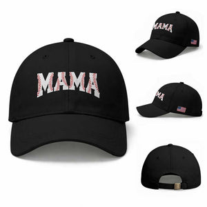 Baseball Mama Baseball Cap Retro Varsity Baseball Season Mom Raising Ballers TS10 Baseball Cap Universal Fit Black Print Your Wear