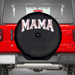 Baseball Mama Spare Tire Cover Retro Varsity Baseball Season Mom Raising Ballers TS10 Black Print Your Wear