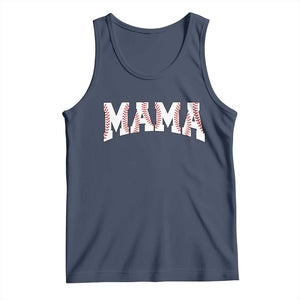 Baseball Mama Tank Top Retro Varsity Baseball Season Mom Raising Ballers TS10 Navy Print Your Wear