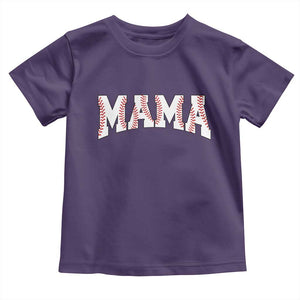 Baseball Mama Toddler T Shirt Retro Varsity Baseball Season Mom Raising Ballers TS10 Purple Print Your Wear