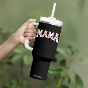 Baseball Mama Tumbler With Handle Retro Varsity Baseball Season Mom Raising Ballers TS10 Print Your Wear