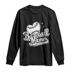 Baseball Mama Long Sleeve Shirt Baseball Season Mom Raising Ballers TS10 Black Print Your Wear