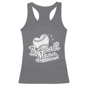 Baseball Mama Racerback Tank Top Baseball Season Mom Raising Ballers TS10 Charcoal Print Your Wear