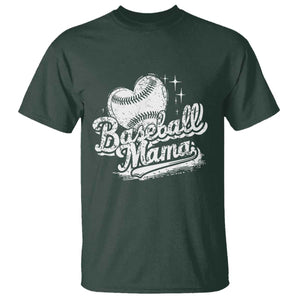 Baseball Mama T Shirt Baseball Season Mom Raising Ballers TS10 Dark Forest Green Print Your Wear