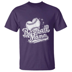 Baseball Mama T Shirt Baseball Season Mom Raising Ballers TS10 Purple Print Your Wear