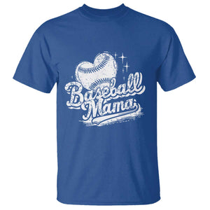 Baseball Mama T Shirt Baseball Season Mom Raising Ballers TS10 Royal Blue Print Your Wear