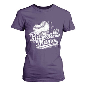 Baseball Mama T Shirt For Women Baseball Season Mom Raising Ballers TS10 Purple Print Your Wear