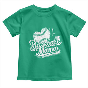 Baseball Mama Toddler T Shirt Baseball Season Mom Raising Ballers TS10 Irish Green Print Your Wear