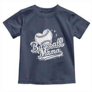 Baseball Mama Toddler T Shirt Baseball Season Mom Raising Ballers TS10 Navy Print Your Wear