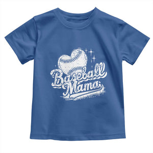 Baseball Mama Toddler T Shirt Baseball Season Mom Raising Ballers TS10 Royal Blue Print Your Wear