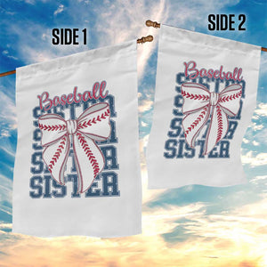 Baseball Sister Garden Flag Coquette Bow Biggest Fan Sport Lovers Girl TS10 Print Your Wear