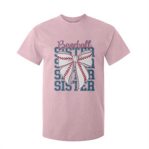 Baseball Sister T Shirt For Kid Coquette Bow Biggest Fan Sport Lovers Girl TS10 Light Pink Print Your Wear