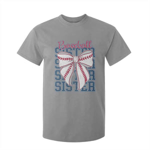Baseball Sister T Shirt For Kid Coquette Bow Biggest Fan Sport Lovers Girl TS10 Sport Gray Print Your Wear