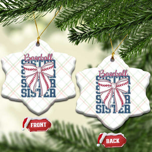 Baseball Sister Ceramic Ornament Coquette Bow Biggest Fan Sport Lovers Girl TS10 Print Your Wear