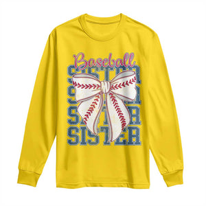 Baseball Sister Long Sleeve Shirt Coquette Bow Biggest Fan Sport Lovers Girl TS10 Daisy Print Your Wear