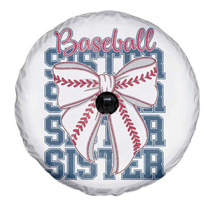 Baseball Sister Spare Tire Cover Coquette Bow Biggest Fan Sport Lovers Girl TS10 Print Your Wear