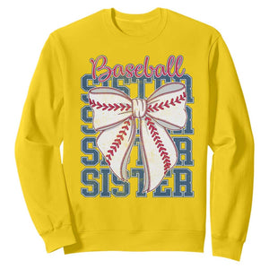 Baseball Sister Sweatshirt Coquette Bow Biggest Fan Sport Lovers Girl TS10 Daisy Print Your Wear