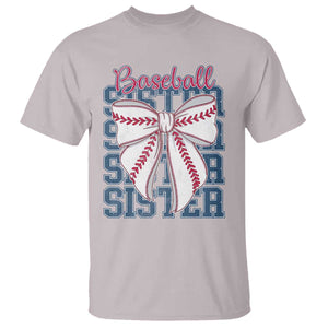 Baseball Sister T Shirt Coquette Bow Biggest Fan Sport Lovers Girl TS10 Ice Gray Print Your Wear