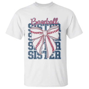 Baseball Sister T Shirt Coquette Bow Biggest Fan Sport Lovers Girl TS10 White Print Your Wear