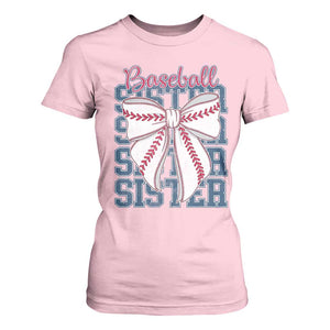 Baseball Sister T Shirt For Women Coquette Bow Biggest Fan Sport Lovers Girl TS10 Light Pink Print Your Wear