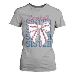 Baseball Sister T Shirt For Women Coquette Bow Biggest Fan Sport Lovers Girl TS10 Sport Gray Print Your Wear