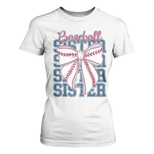 Baseball Sister T Shirt For Women Coquette Bow Biggest Fan Sport Lovers Girl TS10 White Print Your Wear