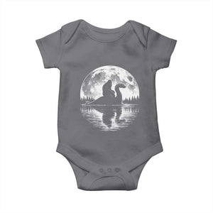Funny Bigfoot Loch Ness Monster Baby Onesie Retro Sasquatch Nessie Funny Cryptid Moon TS10 Charcoal Print Your Wear