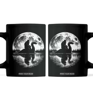Funny Bigfoot Loch Ness Monster Coffee Mug Retro Sasquatch Nessie Funny Cryptid Moon TS10 Black Print Your Wear