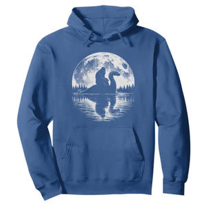 Funny Bigfoot Loch Ness Monster Hoodie Retro Sasquatch Nessie Funny Cryptid Moon TS10 Royal Blue Print Your Wear