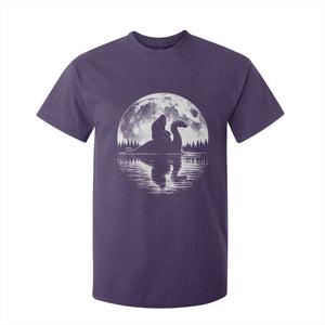 Funny Bigfoot Loch Ness Monster T Shirt For Kid Retro Sasquatch Nessie Funny Cryptid Moon TS10 Purple Print Your Wear