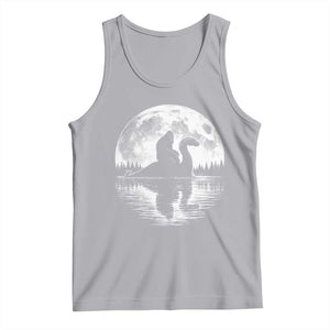 Funny Bigfoot Loch Ness Monster Tank Top Retro Sasquatch Nessie Funny Cryptid Moon TS10 Athletic Heather Print Your Wear