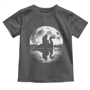 Funny Bigfoot Loch Ness Monster Toddler T Shirt Retro Sasquatch Nessie Funny Cryptid Moon TS10 Dark Heather Print Your Wear