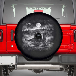 Bigfoot Loch Ness Monster Spare Tire Cover Funny Retro Sasquatch Nessie Funny Cryptid Vintage Graphic TS10 Black Print Your Wear