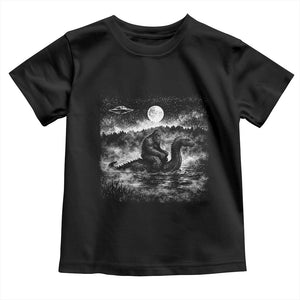 Bigfoot Loch Ness Monster Toddler T Shirt Funny Retro Sasquatch Nessie Funny Cryptid Vintage Graphic TS10 Black Print Your Wear