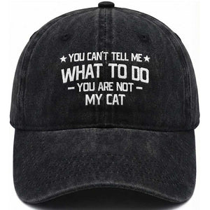 Funny Dog Lovers Washed Cotton Baseball Cap You Cant Tell Me What To Do You Are Not My Dog TS10 Print Your Wear